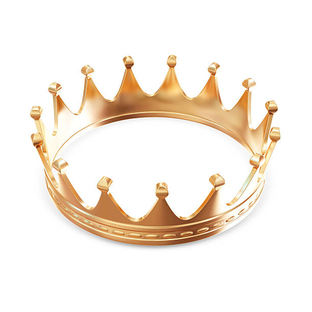 istock Golden Crown isolated on white background 532816545