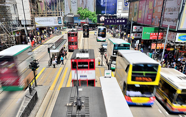 istock Busy Hong Kong, traffic and typical signs 532830945
