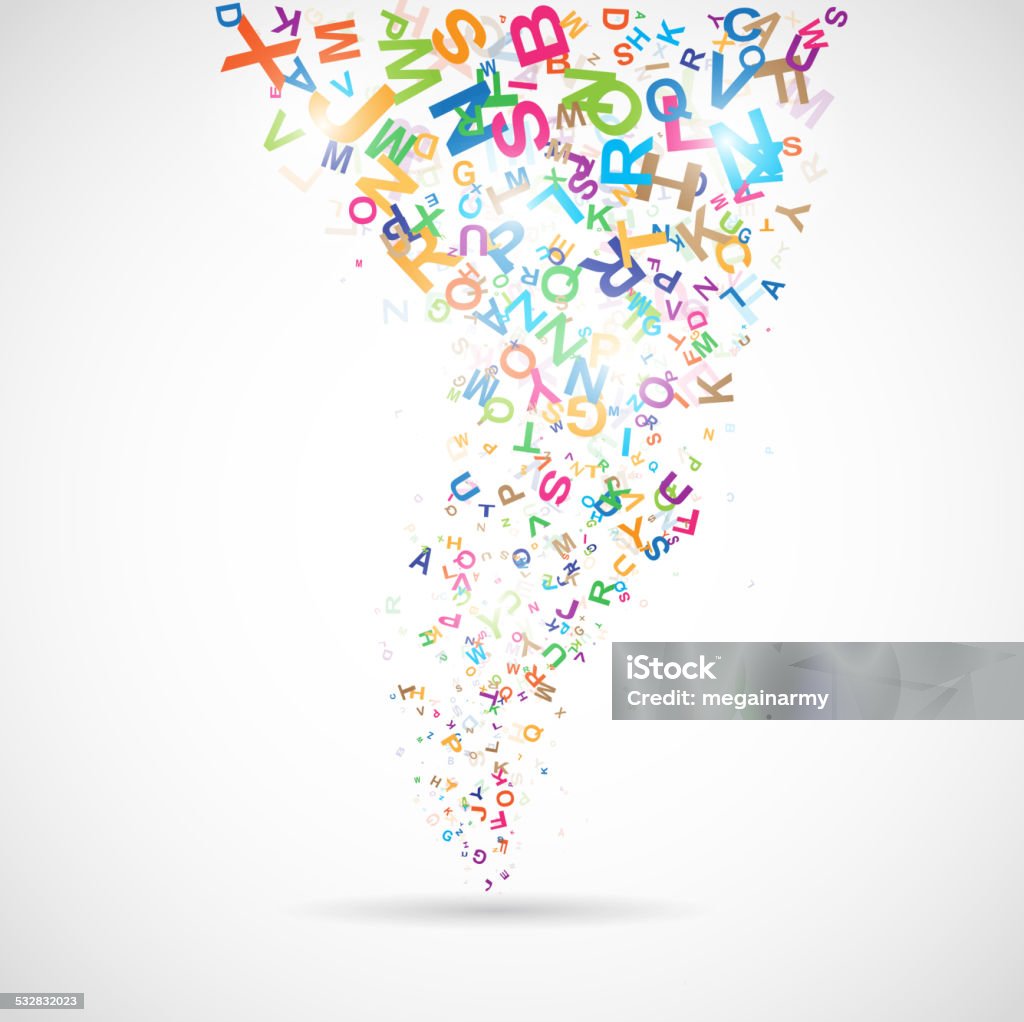 Abstract Letters Abc Abstract Background With Abc Letters Stock Illustration - Download ...
