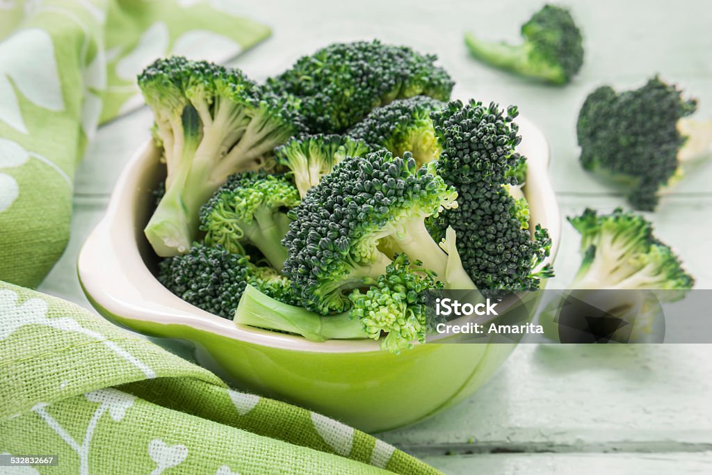 Fresh broccoli in bowl 2015 Stock Photo