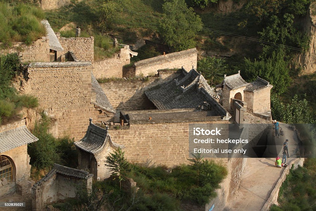 The Farm Village Lijiashan in China Lijiashan, Shaanxi, China - August 22, 2014: private houses and farm of the farm village Lijiashan in China 2015 Stock Photo