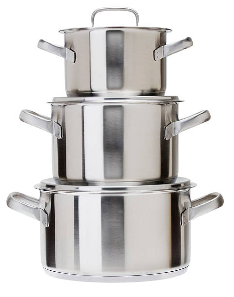 istock Pot set made of stainless steel 532836583