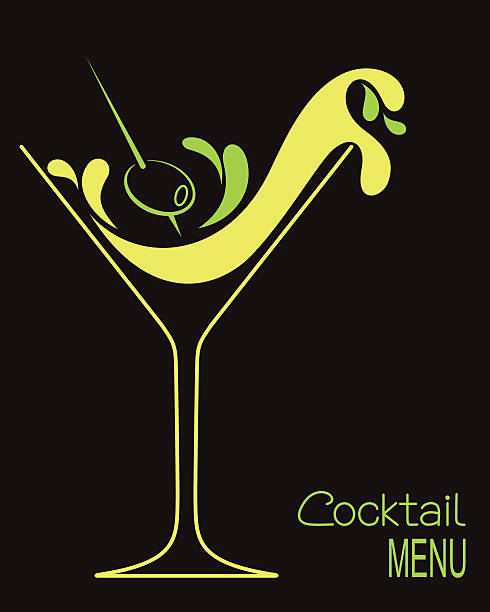 koktajl alkoholowy - cocktail martini glass margarita martini stock illustrations