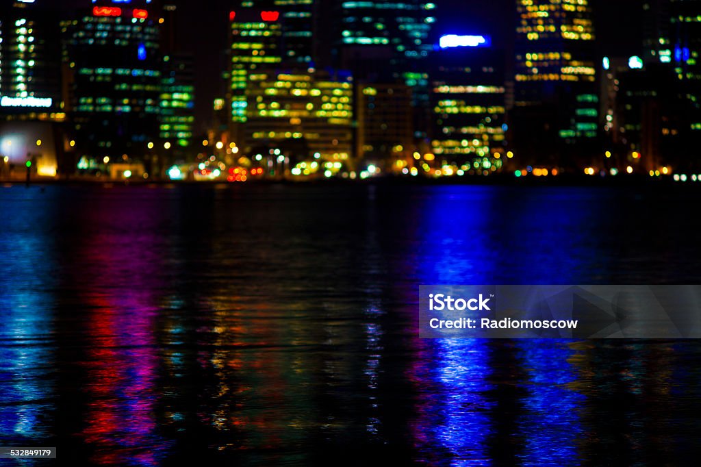 buildings and river buildings and river at night Night Stock Photo