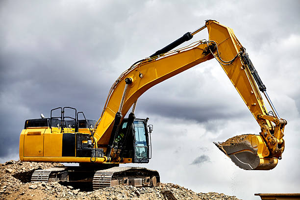 istock Constuction industry excavator heavy equipment on the job 532849836