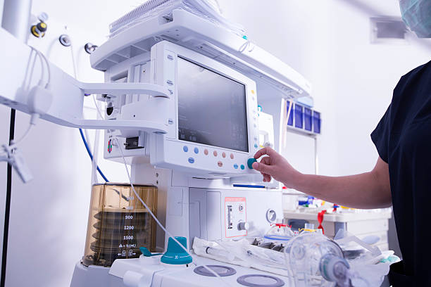 Operating room in hospital stock photo