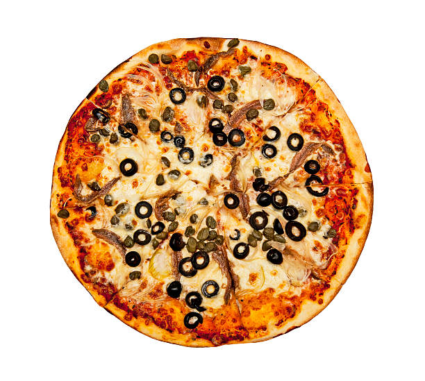 pizza - aceituna negra fotografías e imágenes de stock