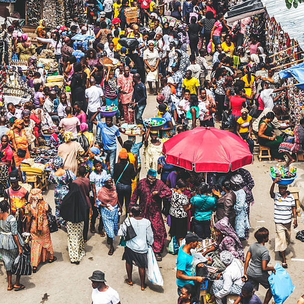 istock Lagos downtown market streets. 532850429