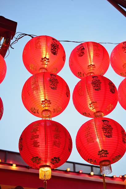istock Chinese lanterns decorated beautiful in Chinese. 532851234
