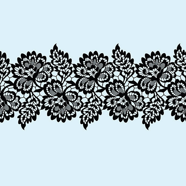 Black lace seamless pattern Black lace seamless pattern black lace stock illustrations