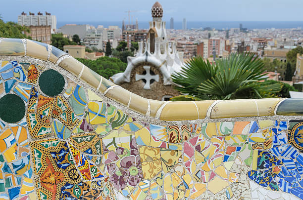 Park Guell in Barcelona stock photo
