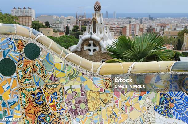 Park Guell In Barcelona Stock Photo - Download Image Now - 2015, Antoni Gaudí, Architecture