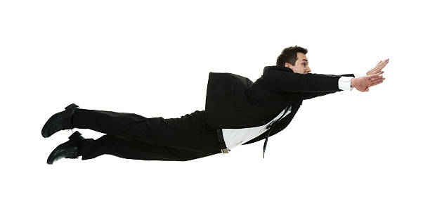 istock Side view of businessman falling 532852203