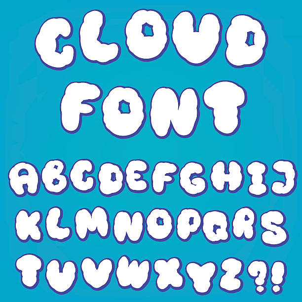 Cloud Alphabet For Design Stock Illustration - Download Image Now - Cloud -  Sky, Typescript, Smoke - Physical Structure - iStock