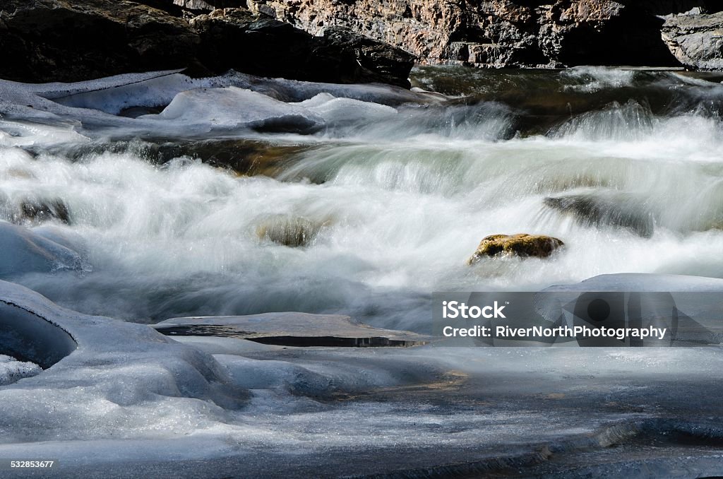 Poudre River in Winter The beautiful Poudre River outside of Fort Collins, Colorado in winter. 2015 Stock Photo