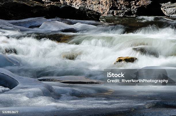 Poudre River In Winter Stock Photo - Download Image Now - 2015, Beauty In Nature, Boulder - Rock