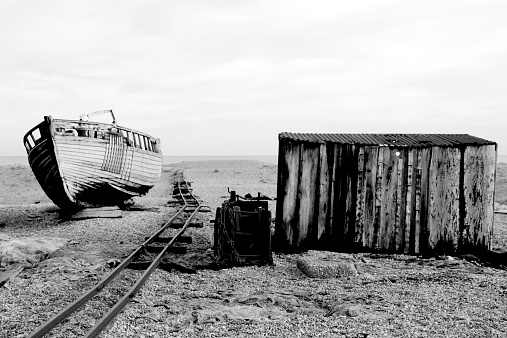 remains of the dungeness fishing industry