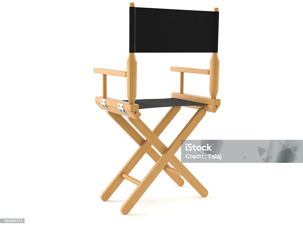 Movie director chair Movie director chair isolated on white background Director's Chair Stock Photo