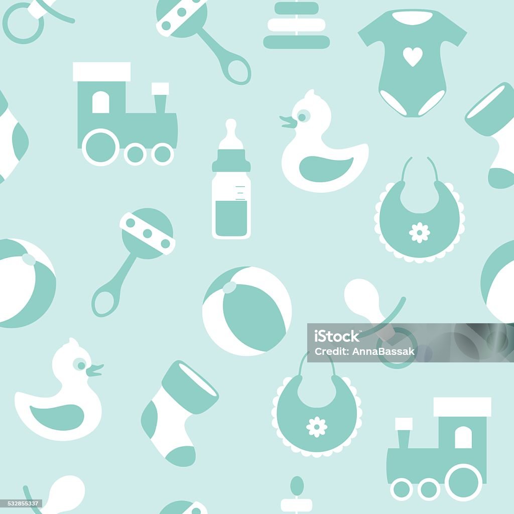 Newborn Pattern Vector Seamless Vector Baby Pattern Stock Illustration - Download Image Now ...