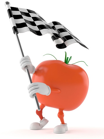 Tomato toon isolated on white background