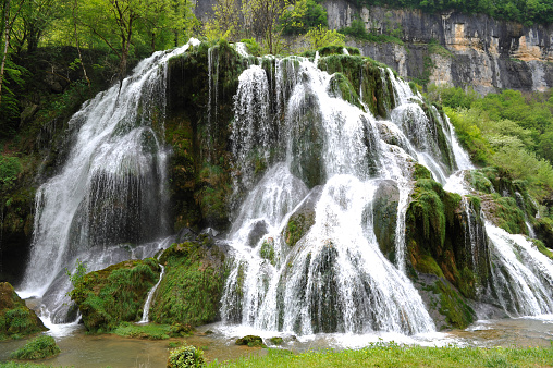 Tufa waterfall of Baume-les-Messieurs