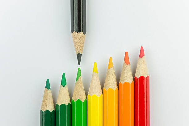 istock Conceptual crayons as energy label colors 532855802
