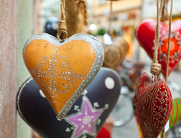 istock Heart hand decorated in Christmas style. 532856175