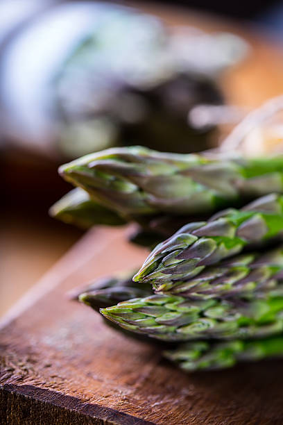 Fresh Asparagus.Tied asparagus in other positions.