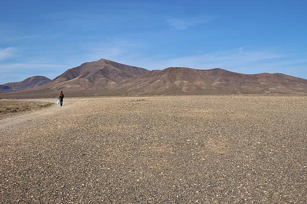 istock Stone desert and the volcano Pico Redondo, Lanzarote. 532857618
