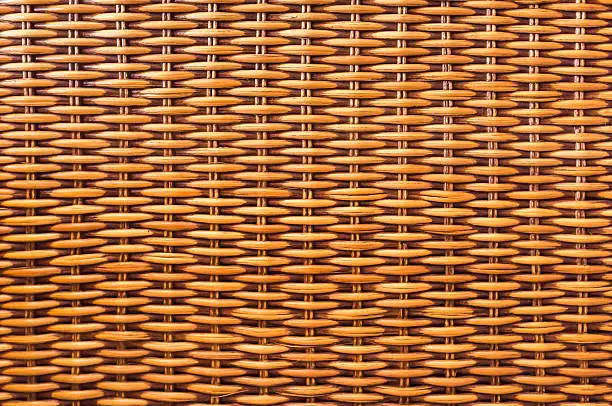 Photo of Brown wicker wood  texture background
