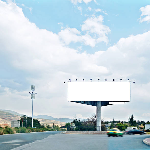 istock Blank advertising board on street 532861120