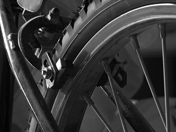 istock Close up of bike break (Black & white) 532861404