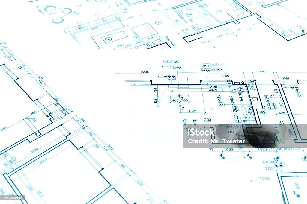 Building Work Plan Construction Plan Blueprints Part Of Architectural Project Arc Stock ...