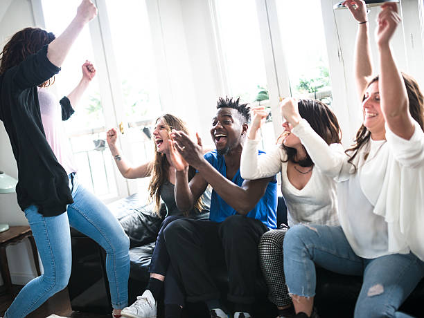 istock Group of college student happiness on the sofa 532866238