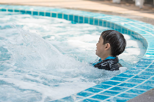 istock Asian boy swimming on the weekend. 532867060