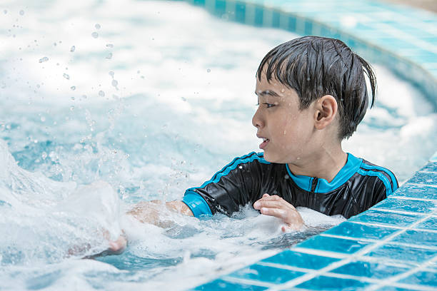 istock Asian boy swimming on the weekend. 532867604