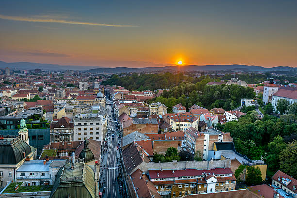 istock Aerial cityscape Zagreb town. 532869296