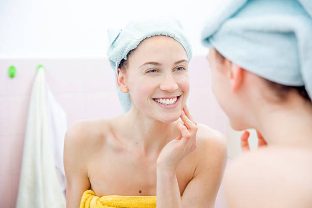 istock Young woman in bathroom 532869741