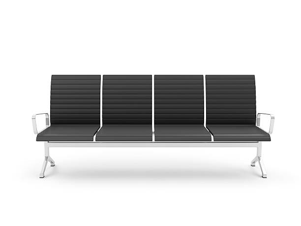 Public Seats isolated on white background stock photo