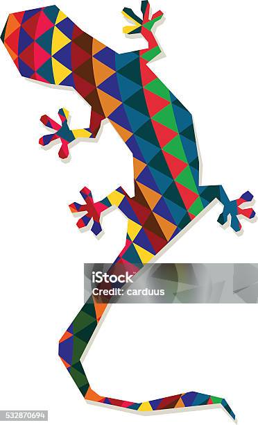 Polygon Lizard Abstract Geometrical Lizard Stock Illustration - Download Image Now ...