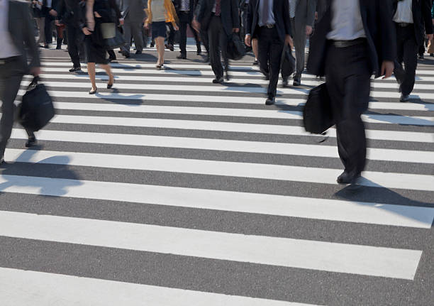 istock Busy Crosswalk Scene with blur motion 532870886