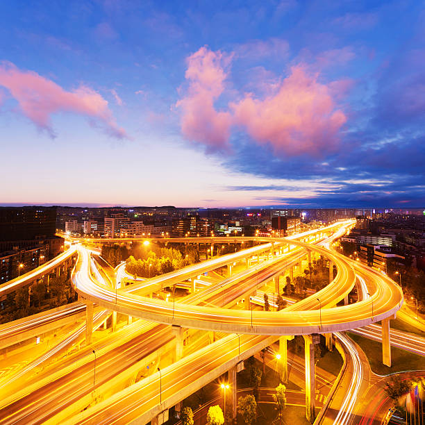 istock skyline and traffic,flyover in modern city. 532871259