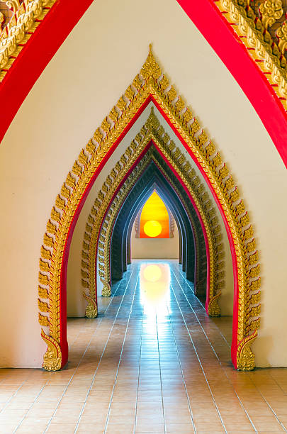 istock Passageway in the Beautiful temple walkway 532871457