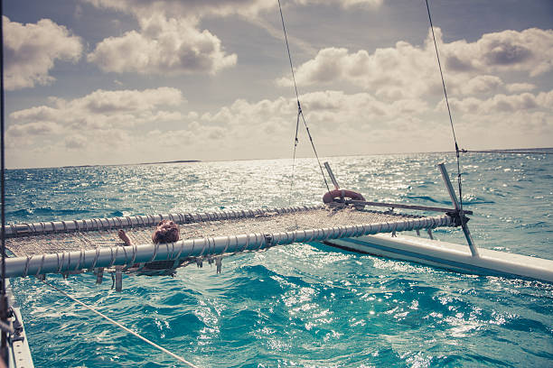 istock Woman relaxing on a trimaran 532873125