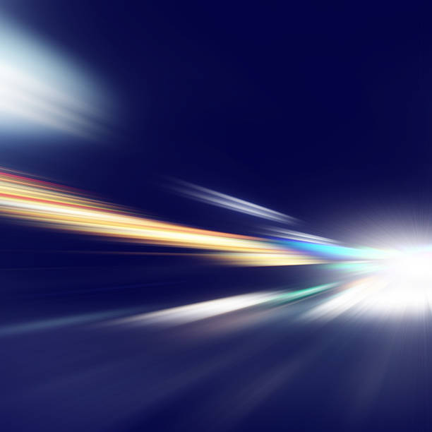 istock Speed motion on the road at night. 532875896