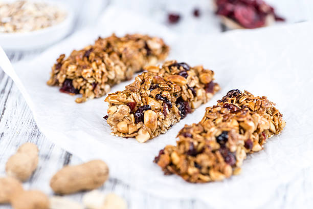 istock Homemade Granola Bars with Peanuts and Cranberries (selective fo 532878406