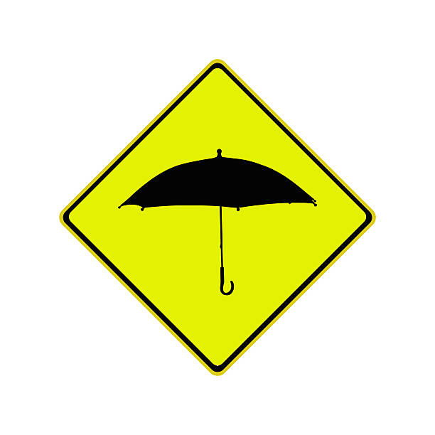US road sign with umbrella indication