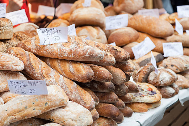 istock Various types of bread for sale on a market stall 532916447