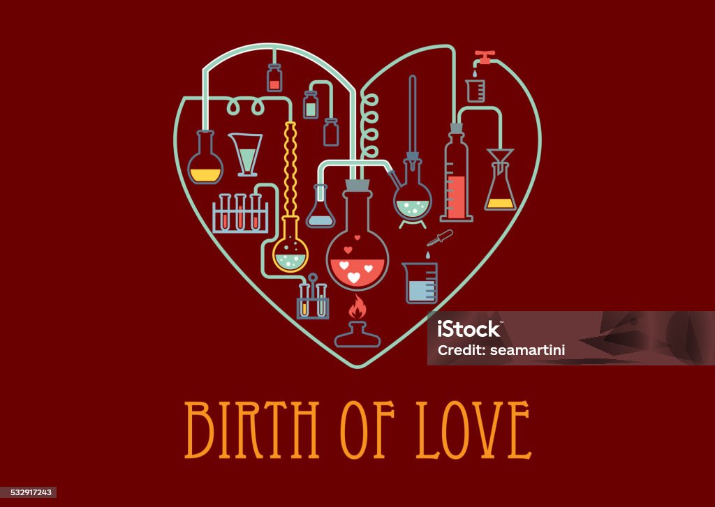 Bentuk Hati Dengan Unsur Kimia Ilustrasi Stok - Unduh Gambar Sekarang