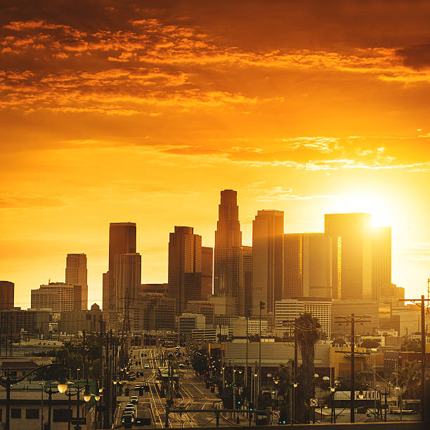 istock the Los Angeles downtown skyline at sunset 532918095